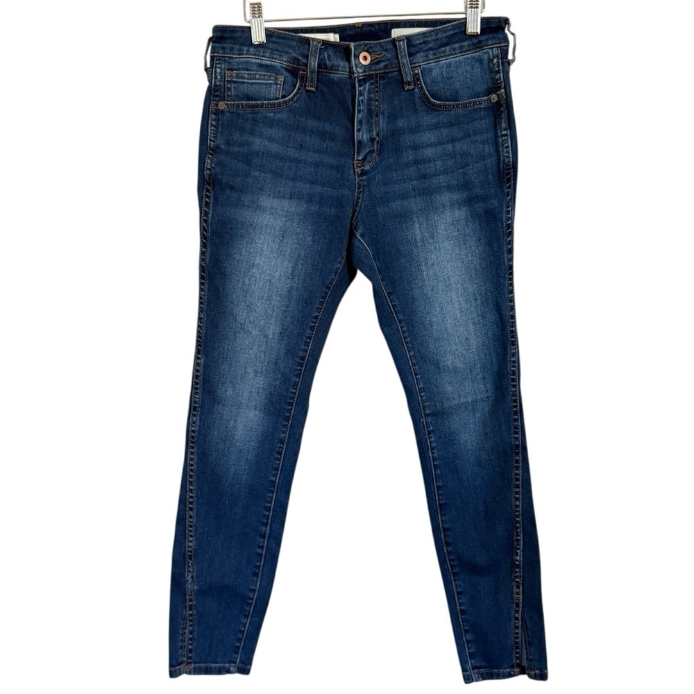 Anthropologie Pilcro & The Letterpress Mid Rise Skinny Jeans Size 29 Blue Denim